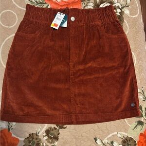 Roxy Mini Skirt in Warm Rust